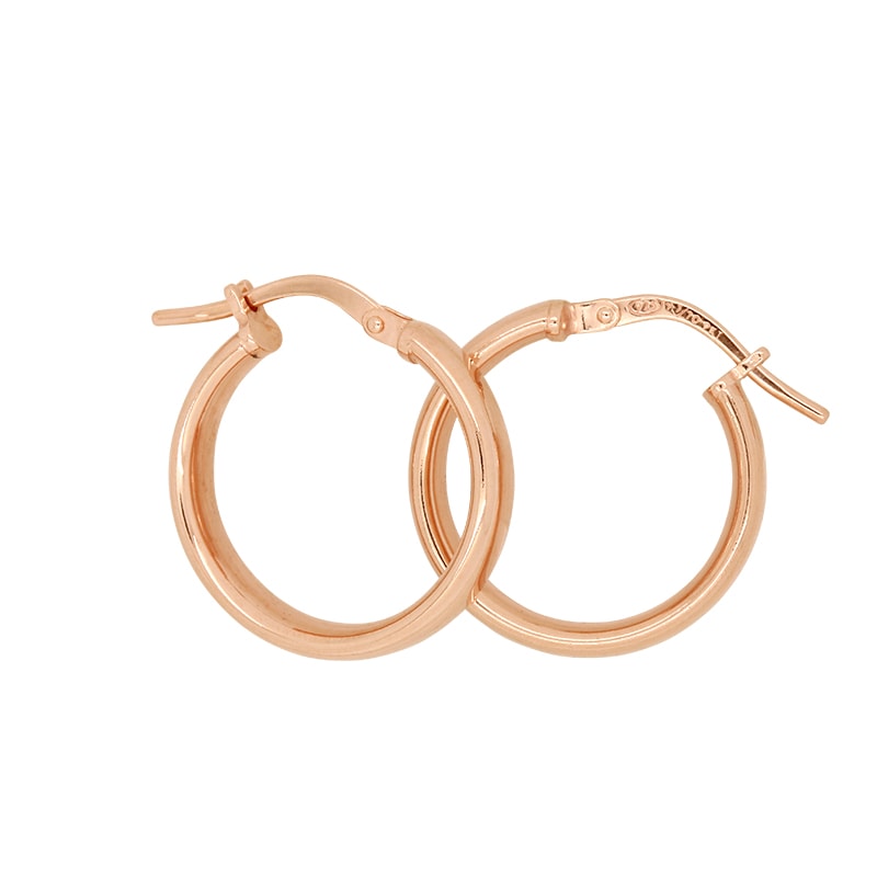9ct Rose Gold Silver Filled Hoop Earrings - Knights The Jewellers ...