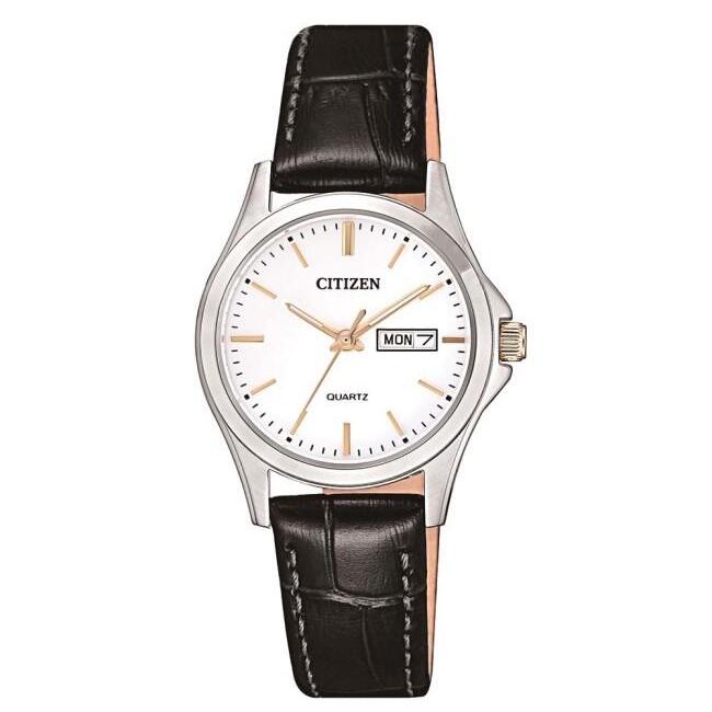 Citizen Ladies Watch with Black Leather Strap_0