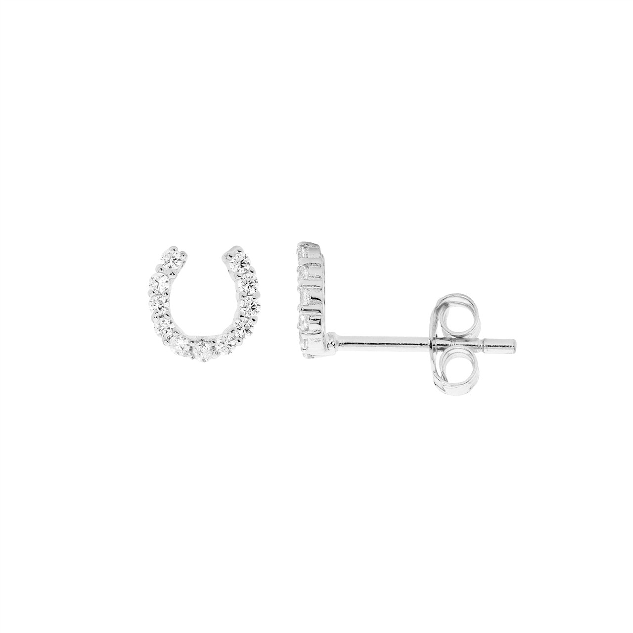 Silver Small Horse Shoe Studs - Knights The Jewellers Online Jewellery ...