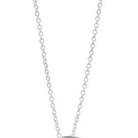 White Gold CZ Circle Pendant_0