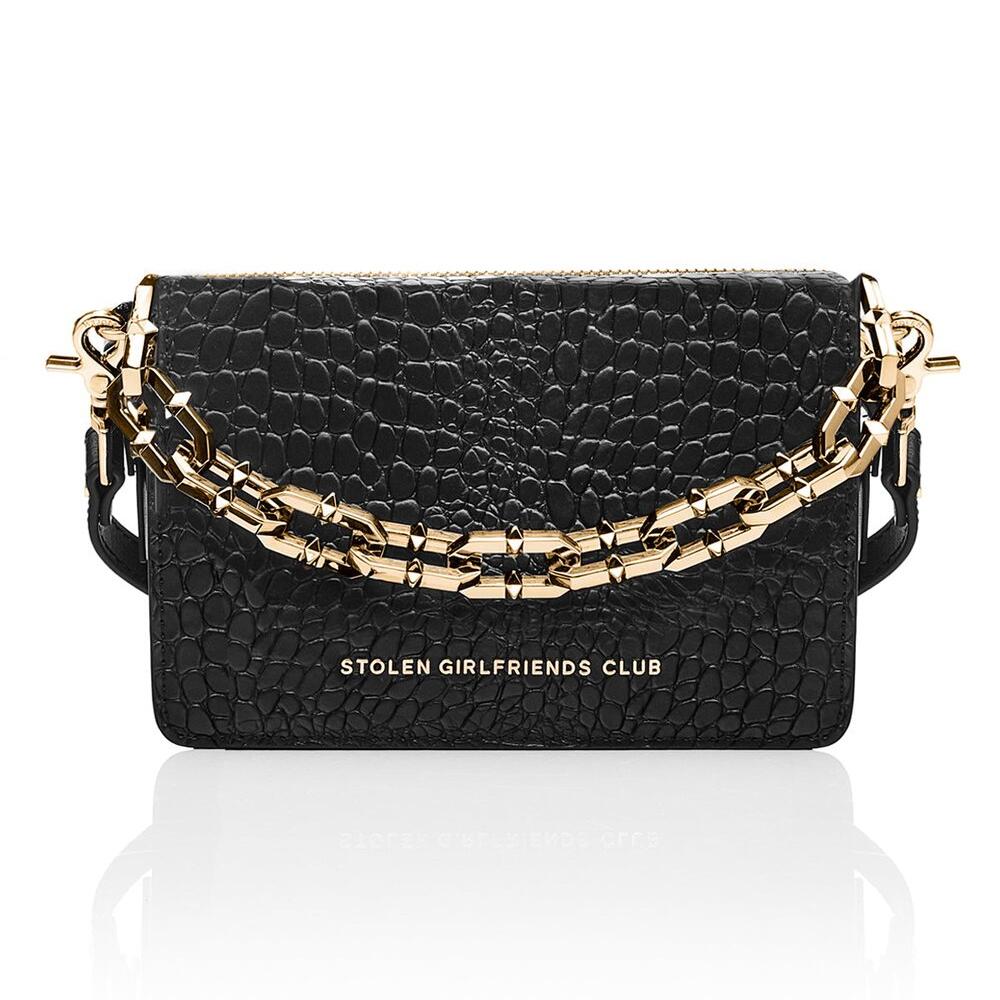 Little Trouble Bag Matte Black and Gold_0