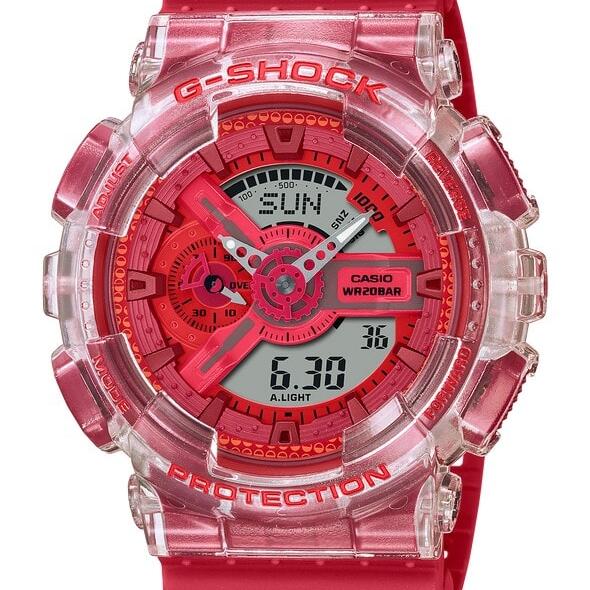 G-Shock Red and Clear Analogue Watch_0