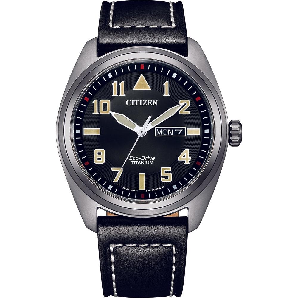 Citizen Gents Eco Drive Watch with Leather Strap_0