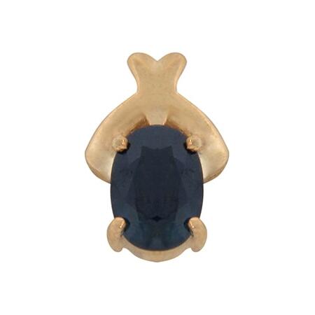 9ct Yellow Gold Sapphire Pendant_0