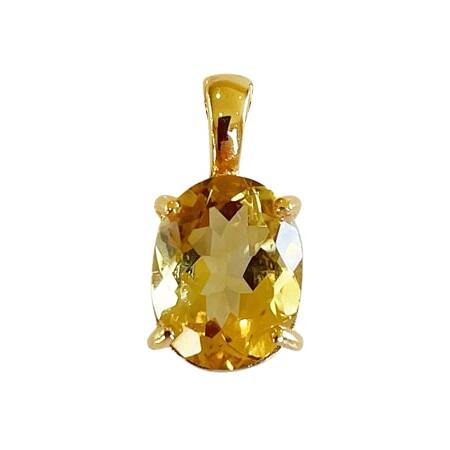 9ct Yellow Gold Citrine Pendant_0