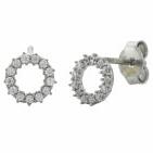 9ct White Gold Cubic Zirconia Circle Studs_0