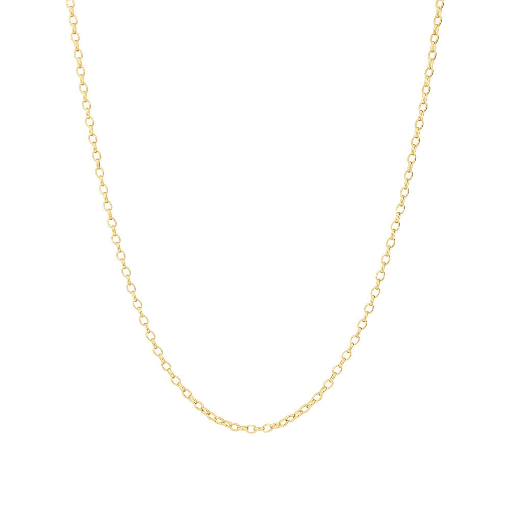 9ct Yellow Gold 55cm Oval Belcher Chain_0