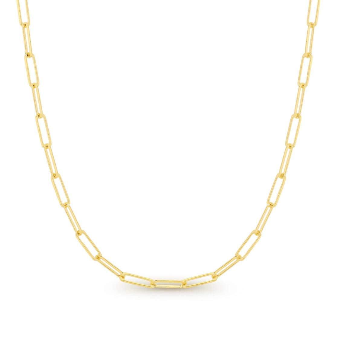 9ct Yellow Gold Paperclip Chain_0