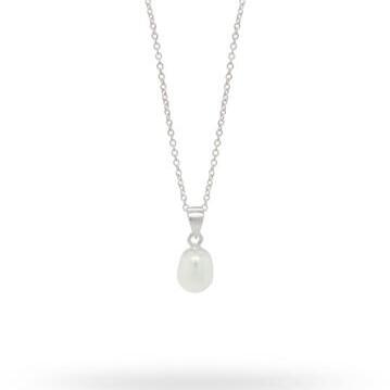 Pearl Necklace 7.5mm Sterling Silver_0