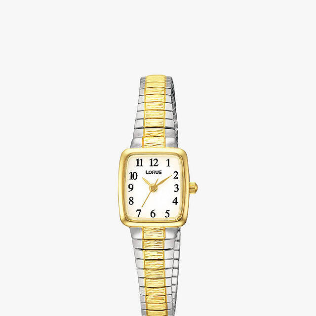 Ladies Bi-Tone Square Analogue Watch_0