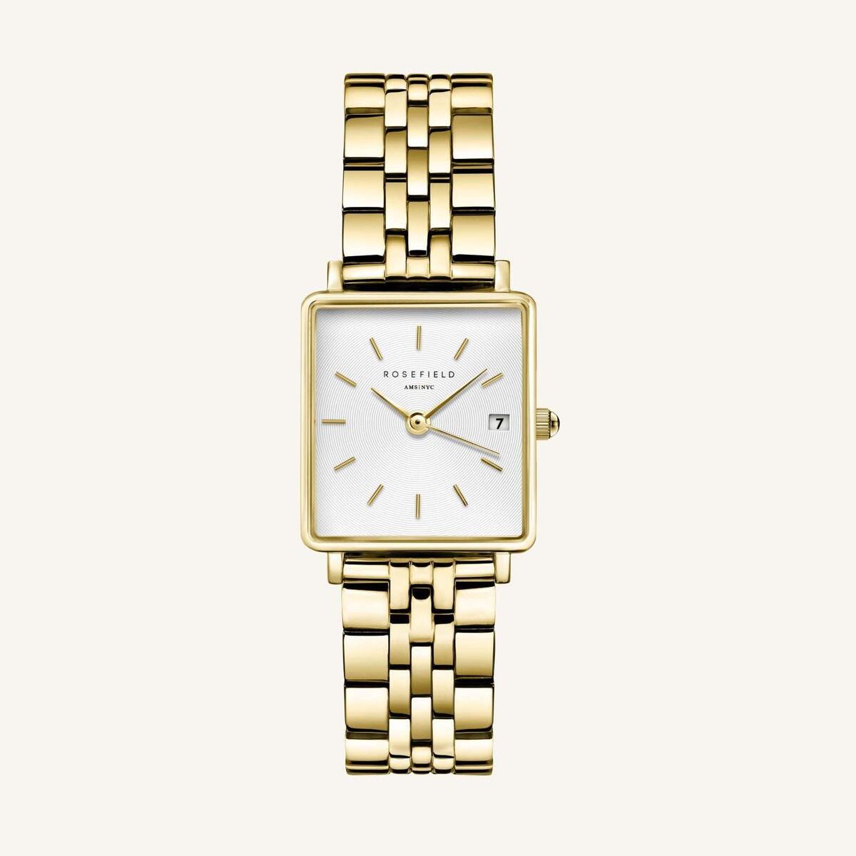 Rosefield Boxy Gold Analogue Watch_0