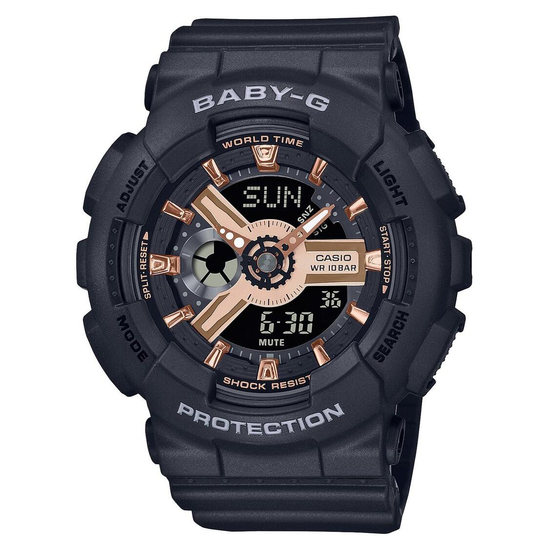 Baby G Analogue and Digital Watch Black and Rose Gold_0
