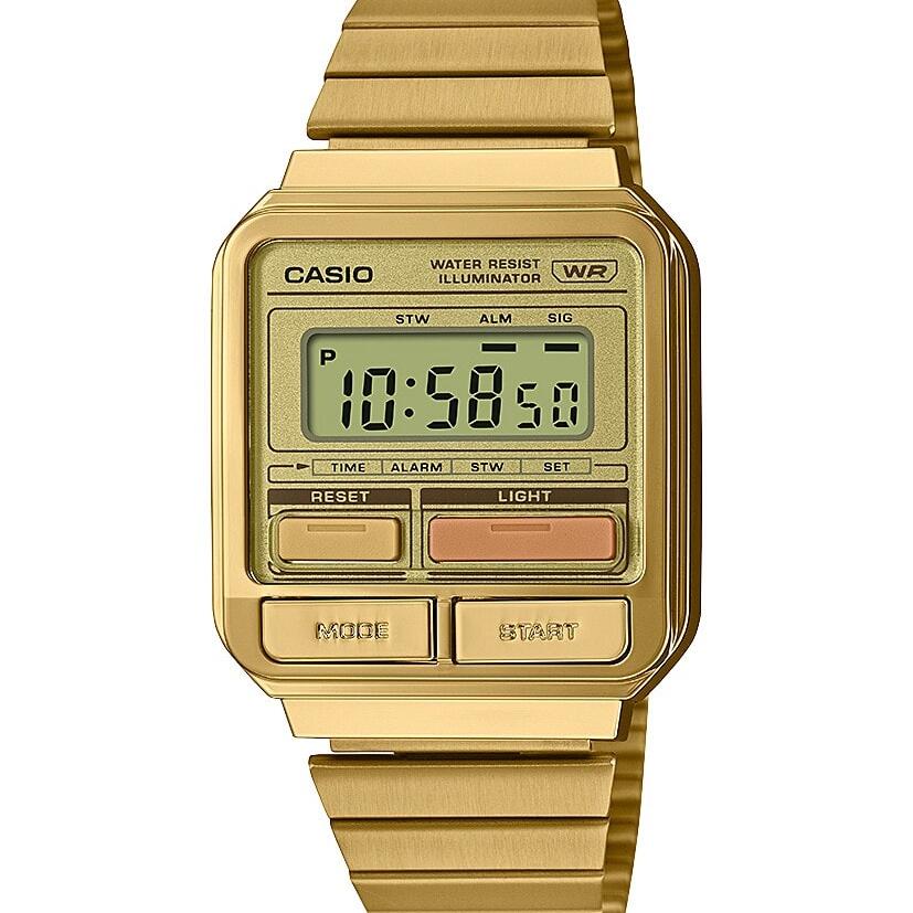 Casio Retro Digital Watch Gold_0