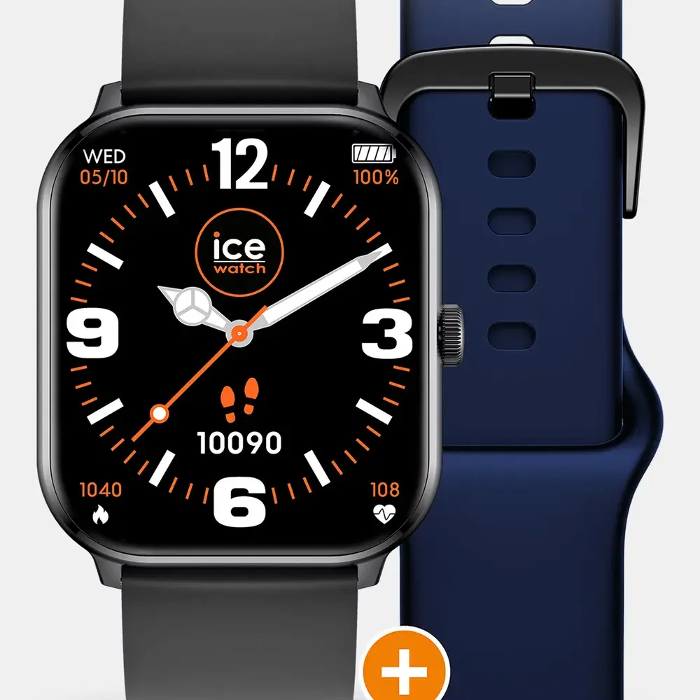 ICE Smart Watch 1.0 Black with 2 bands (black and navy)_0