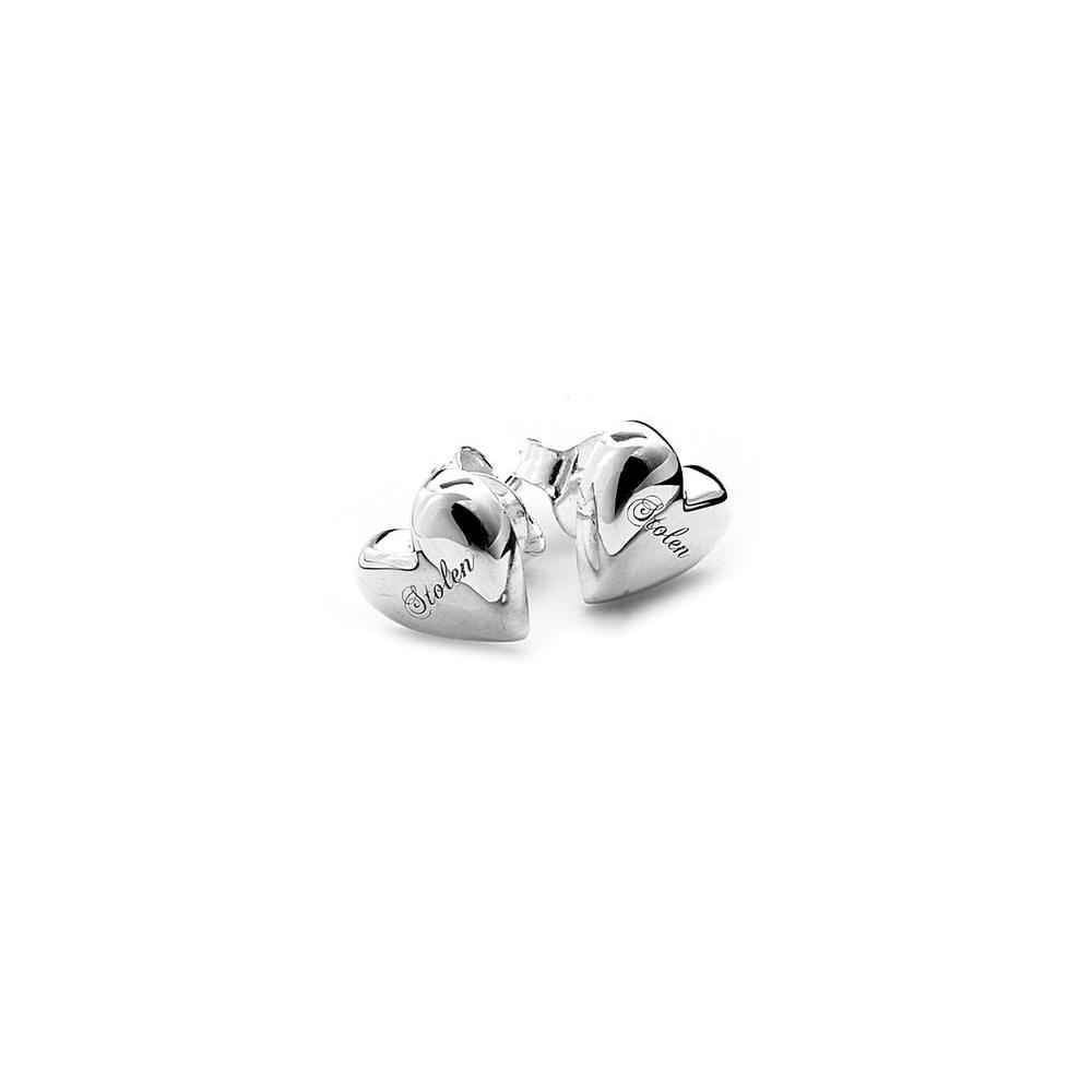 Stolen Girlfriends Club Heart is Full Stud Earrings Silver_0