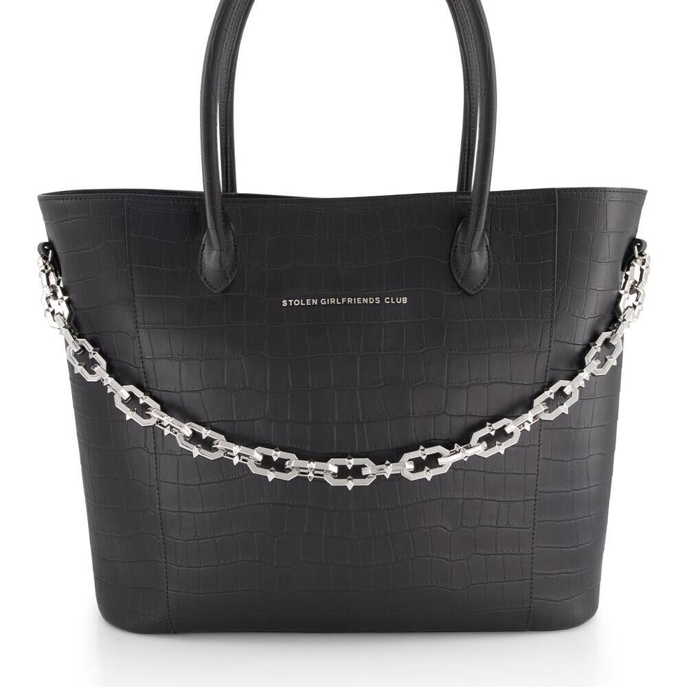 Amplifier Tote Bag Matte Black Leather_0