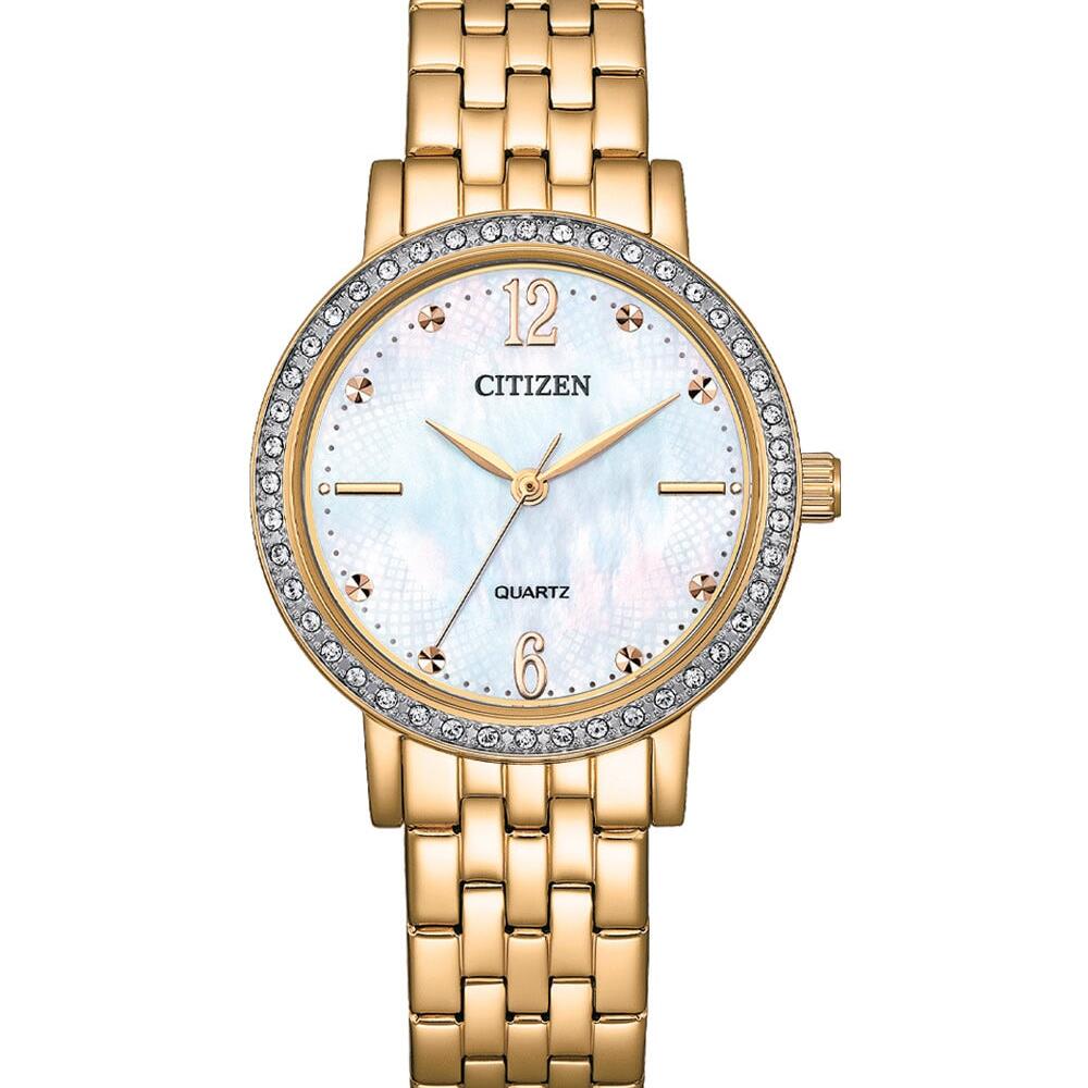 Citizen Ladies Gold Analogue with Stones_0