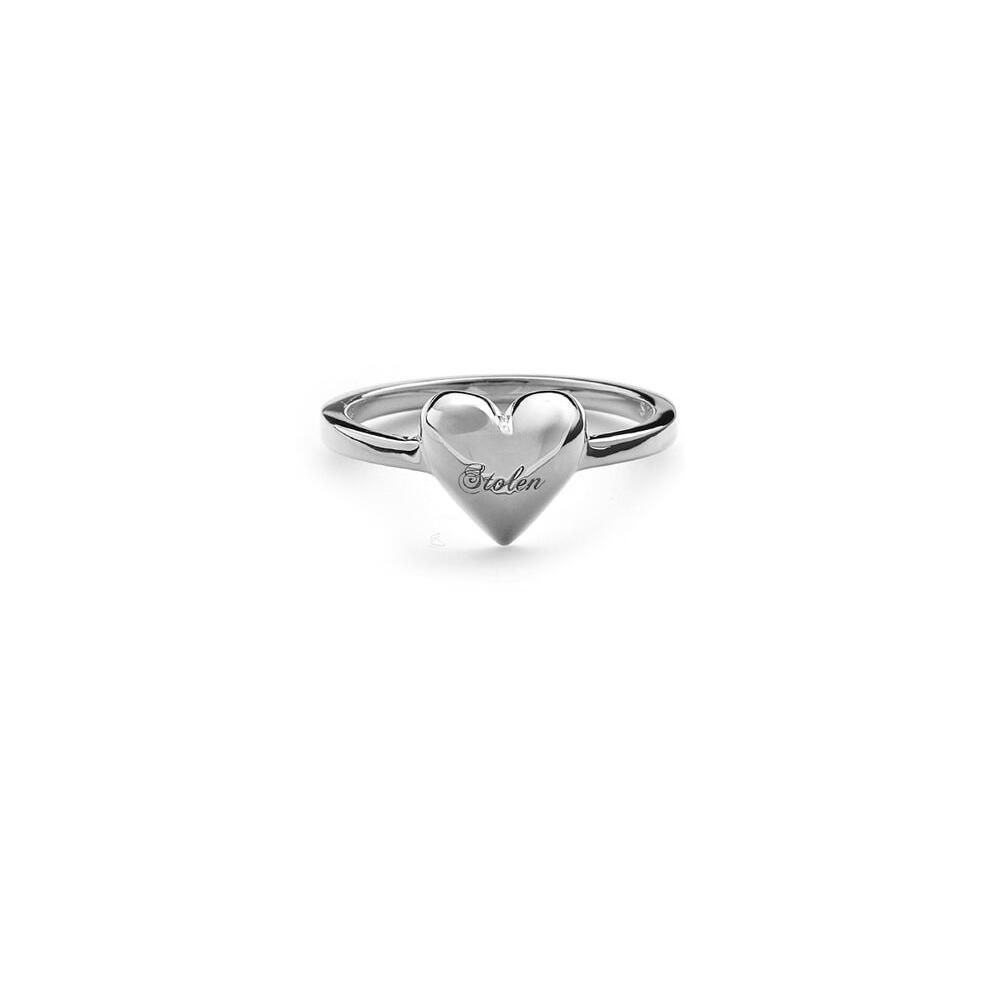 Stolen Girlfriends Club Heart is Full Mini Ring Silver_0