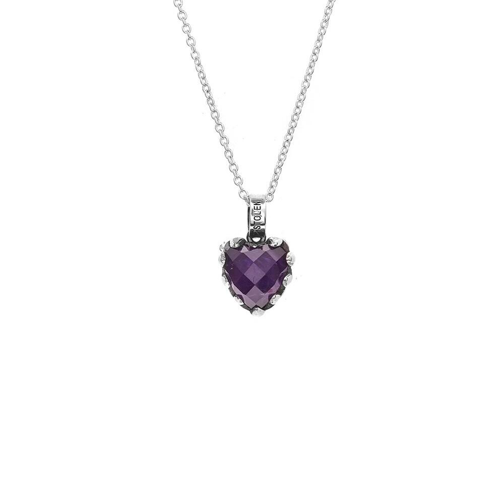 Stolen Girlfriends Club LOve Claw Necklace Amethyst_0