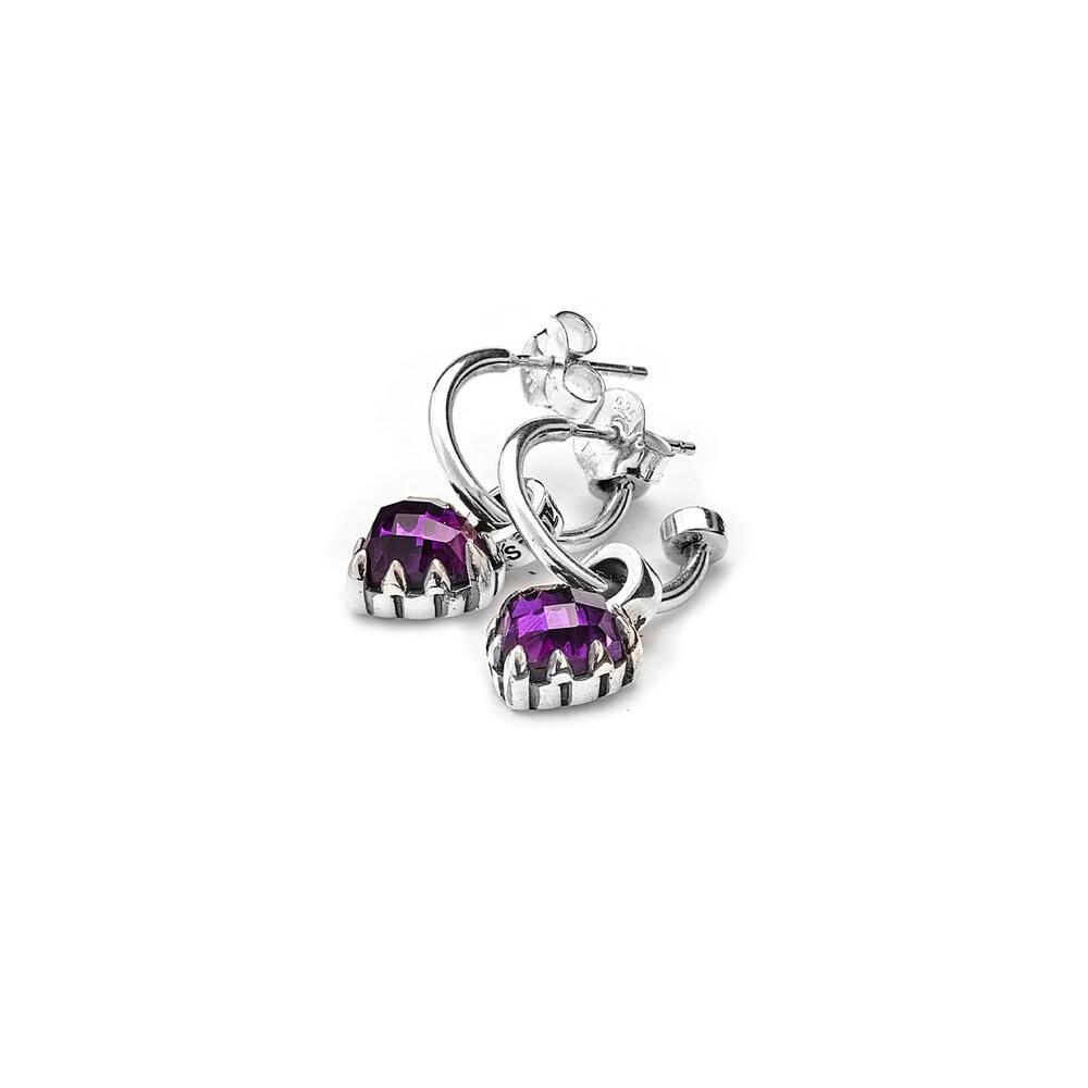 Stolen Girlfriends Club Love Claw Anchor Earrings Amethyst_0