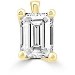 18ct Yellow Gold 0.70pt Princess Lab Grown Diamond Solitare Pendant_0