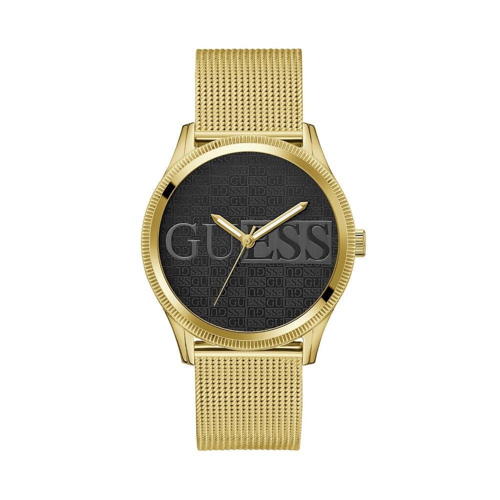 Guess Gents Gold Watch with Mesh Strap_0