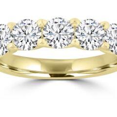 18ct Yellow Gold Lab Grown Diamond Band_0