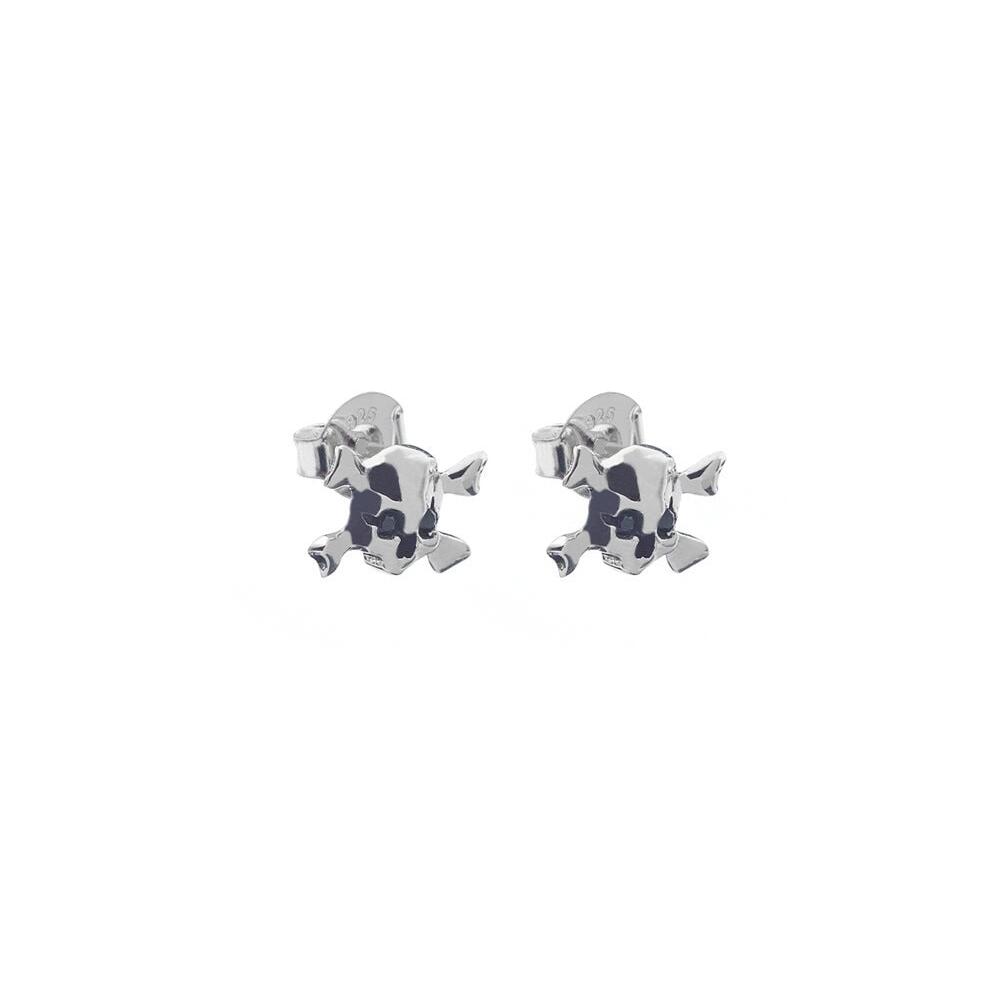 Stolen Girlfriends Club Pirate Flag Stud Earrings Sterling Silver_0