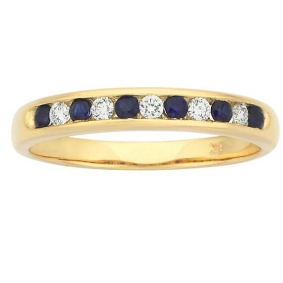 9ct Gold Sapphire and Diamond Ring_0