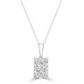 White Gold Diamond Solitaire Necklace_0