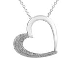 White Gold Diamond Heart Pendant_0