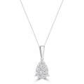 White Gold Diamond Teardrop Pendant_0