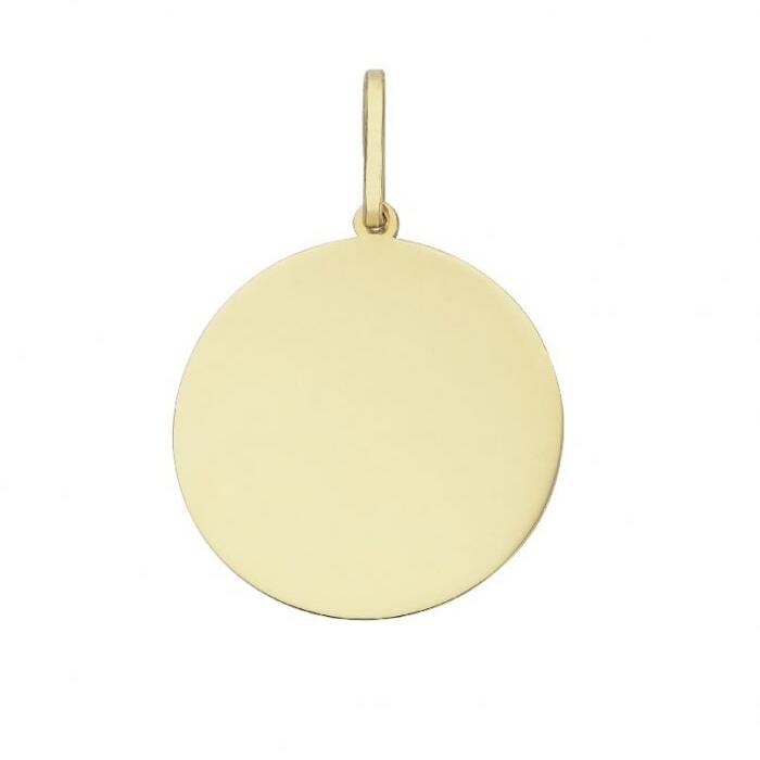 9ct Yellow Gold Disc Pendant_0