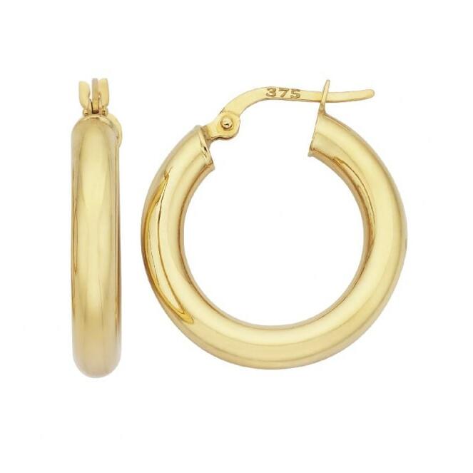 9ct Gold Hoop Earrings_0