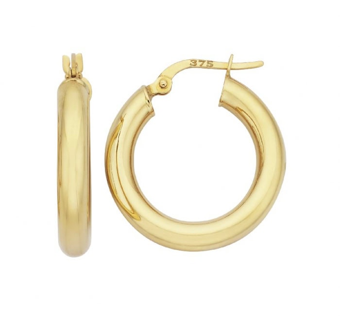 9ct Gold Hoop Earrings_0