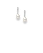 Pearl and CZ Drop Earrings_0