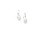 Baroque White Pearl Drop Earrings_0