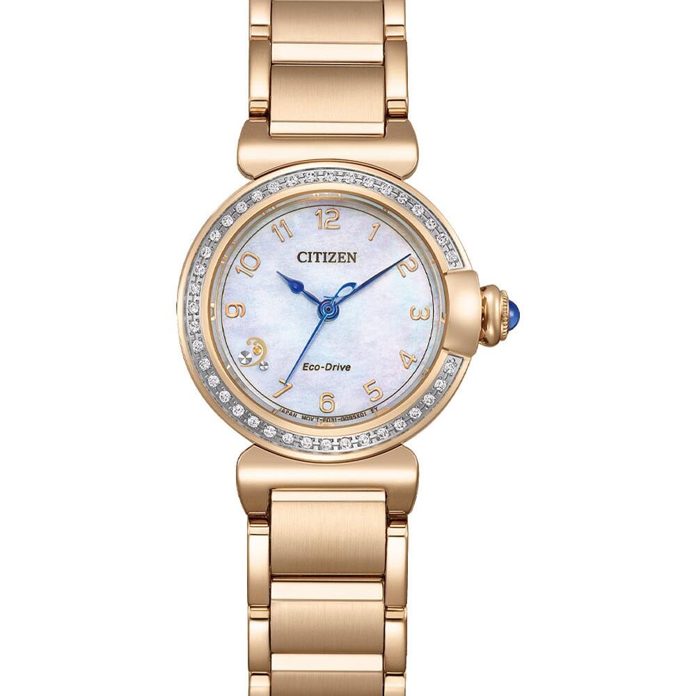 Citizen Ladies Eco-Drive Analogue Gold Mother of Pearl Sapphire Crystal_0