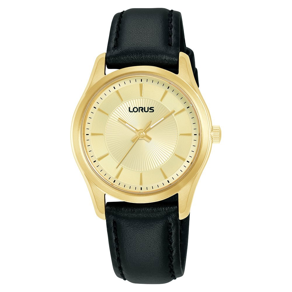 Lorus Gold Analogue Leather Strap 50m_0