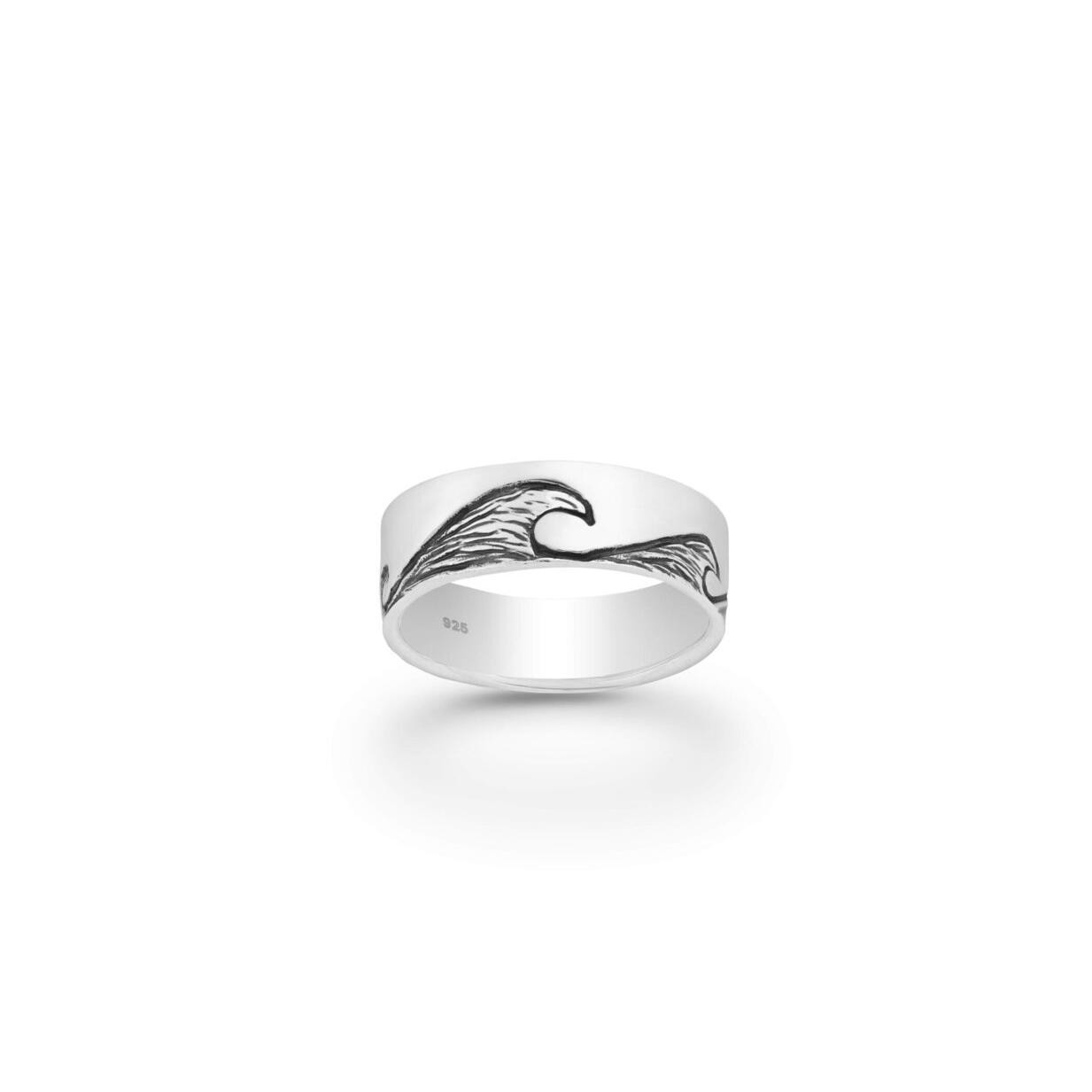 Sterling Silver Wave Band_0