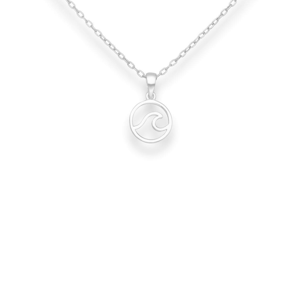 SIlver Wave Pendant Small Without Chain_0