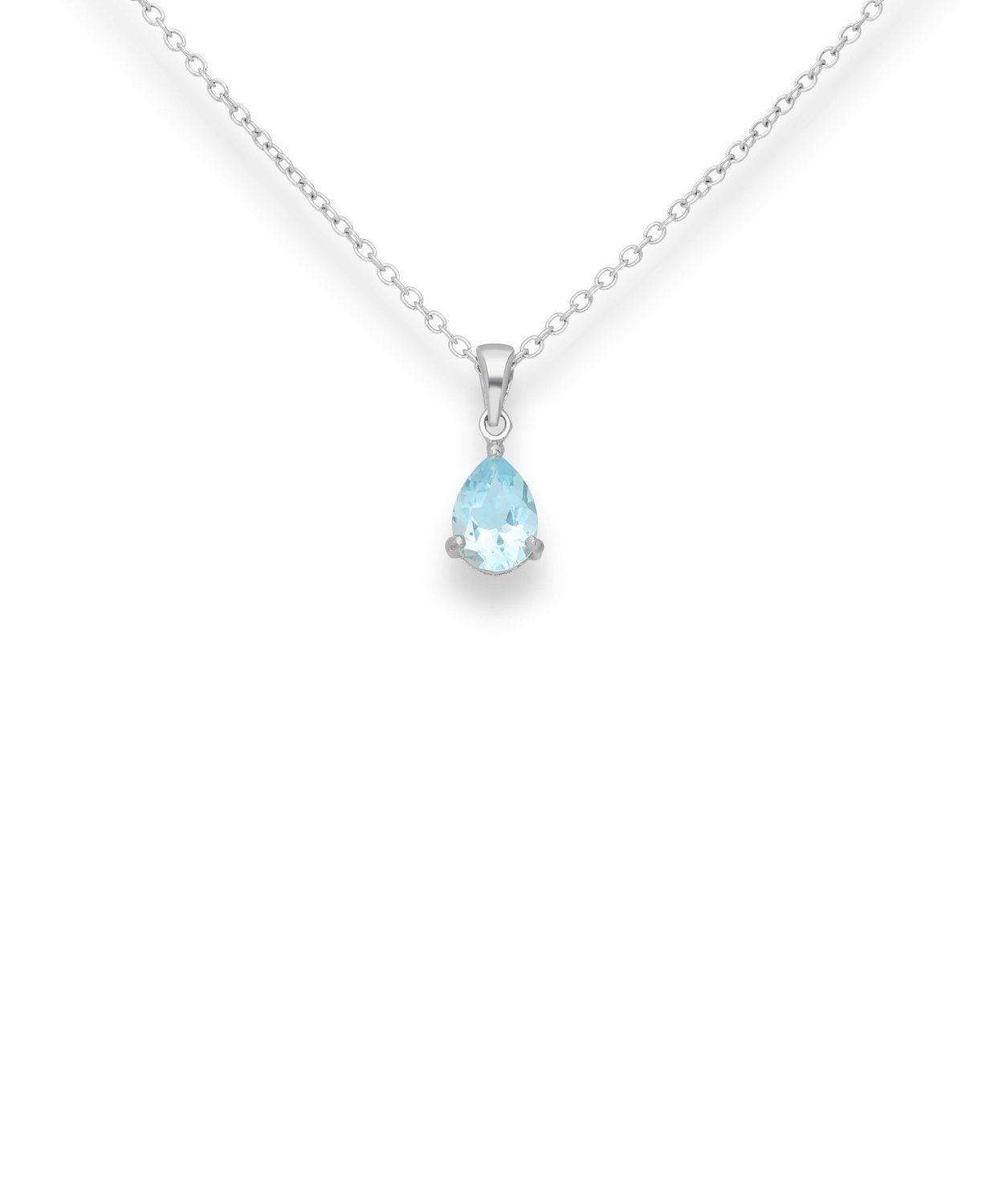 Blue teardropn cz pendant_0