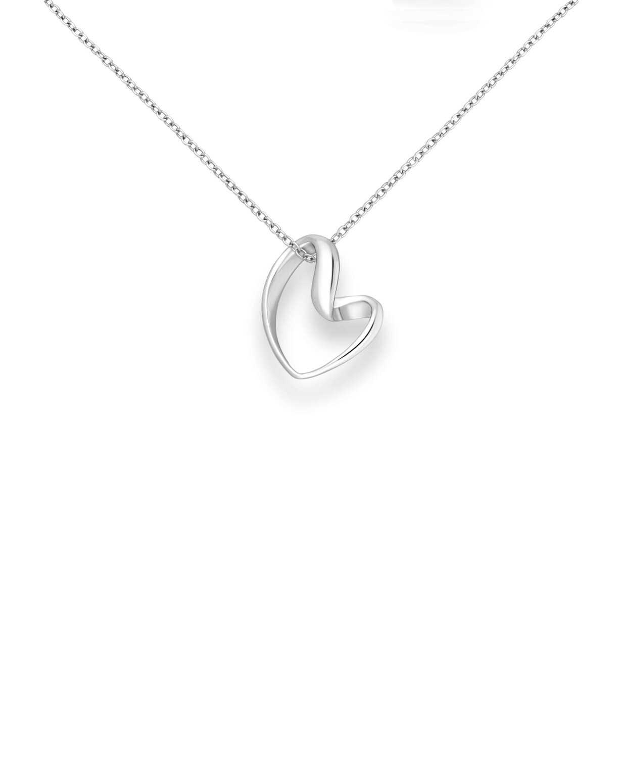 Silver twisted Heart pendant_0