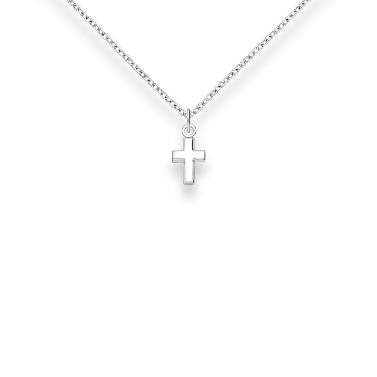 Silver Cross Pendant Small 10 x 6.5mm Chain Not included_0