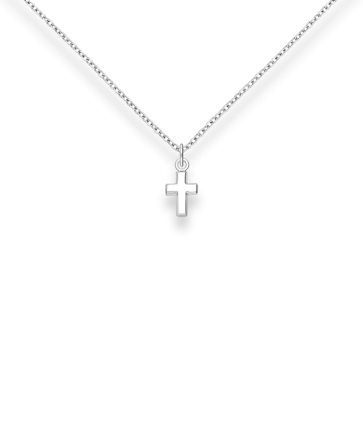 Silver Cross Pendant Small 10 x 6.5mm Chain Not included_0