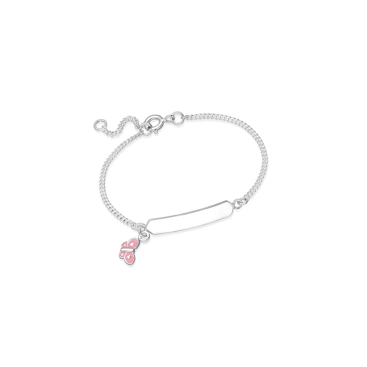 Baby ID bracelet with butterfly charm_0