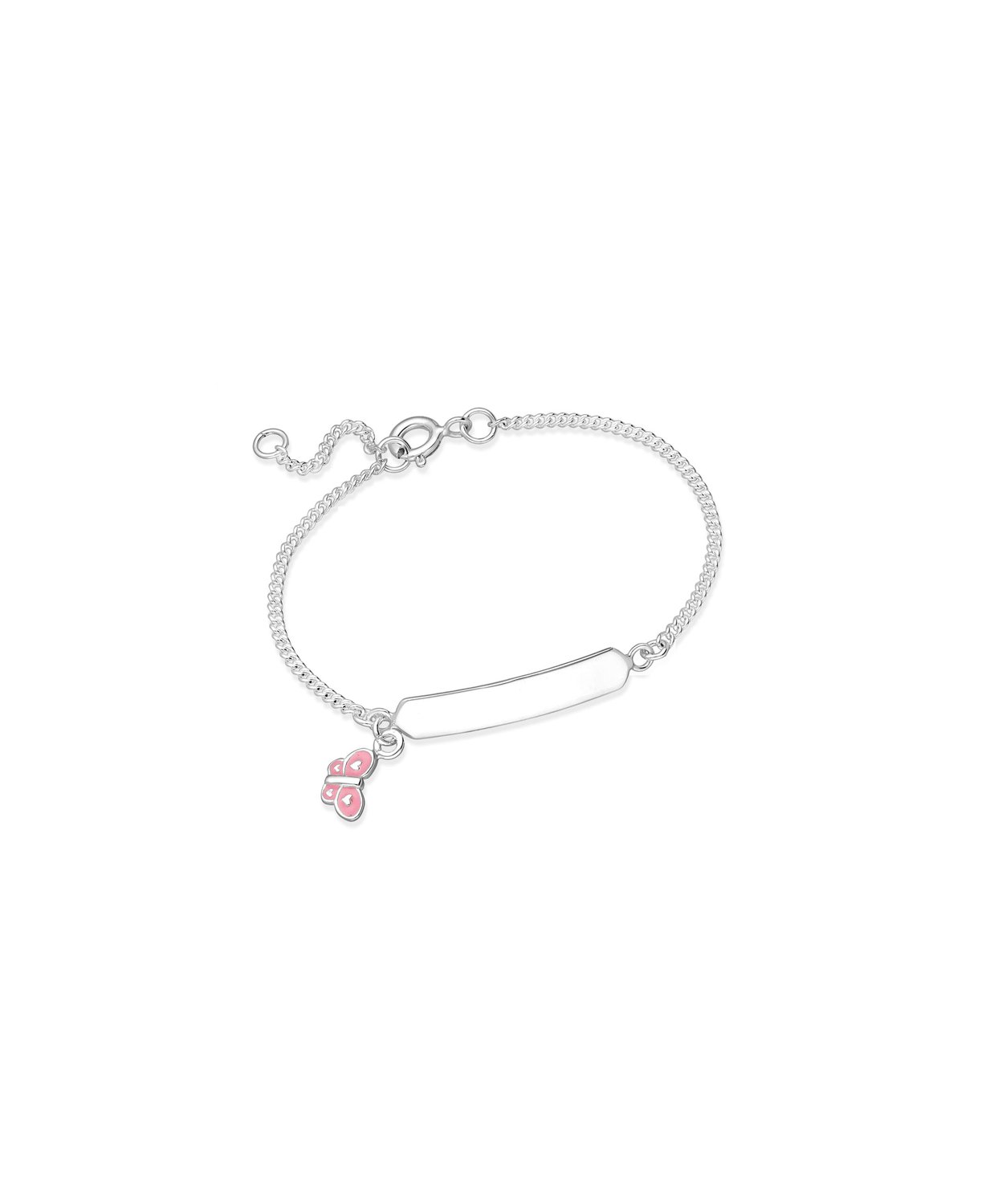 Baby ID bracelet with butterfly charm_0