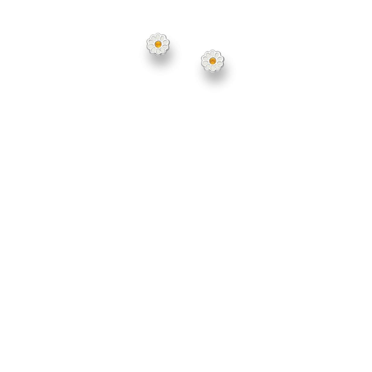 Enamel Daisy stud earrings_0