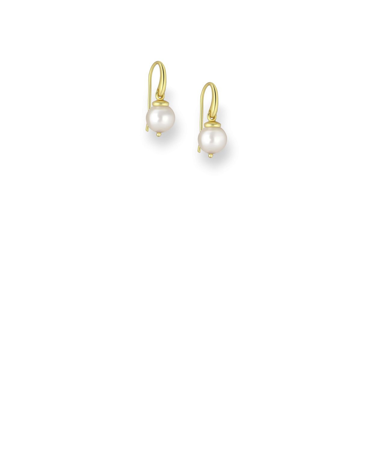 Gold Plated Pearl Drop Earrings_0