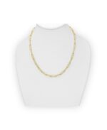 Gold Plated Paperclip Chain Necklace_0